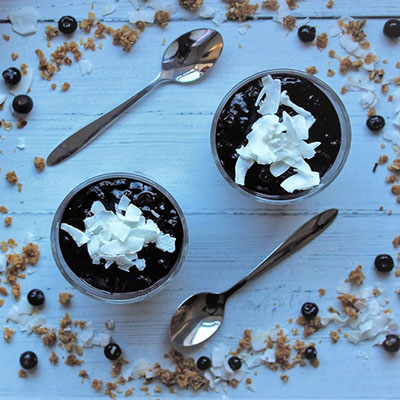 Blackcurrant & Coconut Cheesecake Pots by SpamellaB