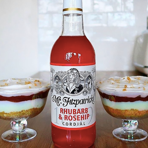Rhubarb & Rosehip Cheesecake by Katie Bradley