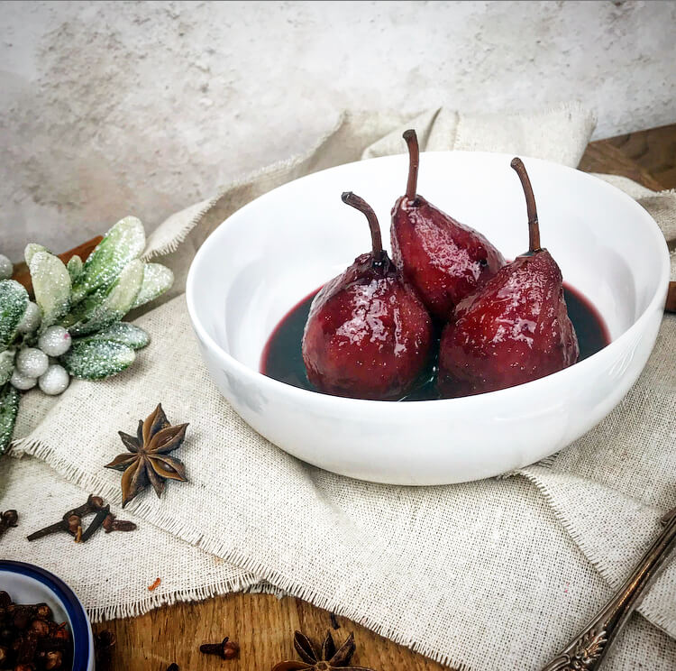 Festive Poached Pears